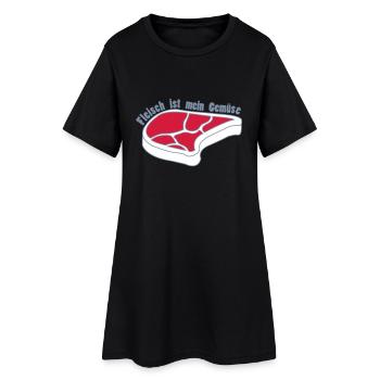 Fleisch ist alles was ich brauche - Frauen T-Shirt-Kleid - Schwarz - Vorne
