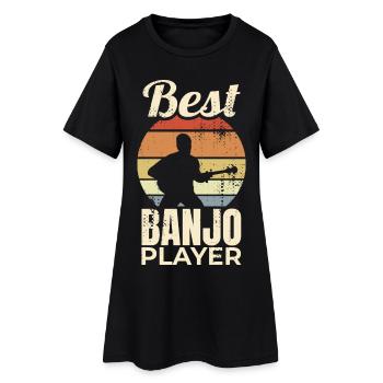 Lustiger Banjospieler - Frauen T-Shirt-Kleid - Schwarz - Vorne