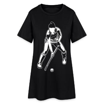 Hockey sur gazon Filles - Robe T-shirt Femme - noir - Devant