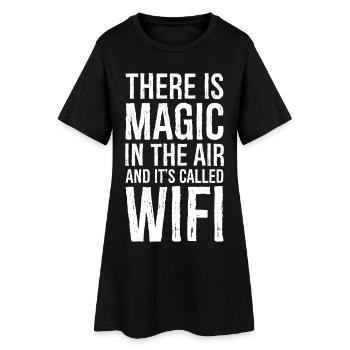 Il y a de la magie dans l’air - Robe T-shirt Femme - noir - Devant