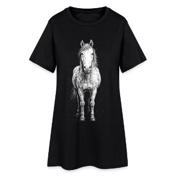 Cheval - Robe T-shirt Femme - noir - Devant