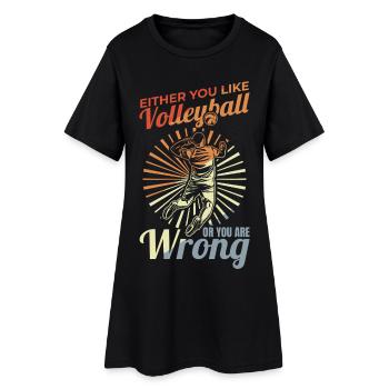 Joueur de volley-ball blague drôle - Robe T-shirt Femme - noir - Devant