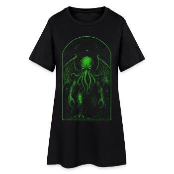 Cthulhu et le cosmos infini - Robe T-shirt Femme - noir - Devant