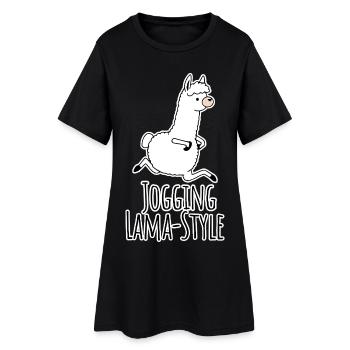 Llama-style joggers! Running silly and having fun at the same time! - Women’s T-Shirt Dress - black - Front
