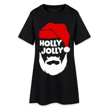 Holly, joyeux Noël - Robe T-shirt Femme - noir - Devant