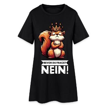 Avant de demander à l’écureuil aux rongeurs - Robe T-shirt Femme - noir - Devant
