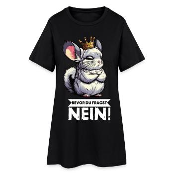 Avant que vous ne demandiez à la chinchilla, chinchilla, rongeur - Robe T-shirt Femme - noir - Devant