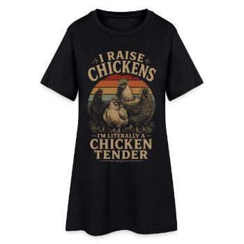 Humour Poules - I'm Literally a Chicken Tender Vin - Robe T-shirt Femme - noir - Devant