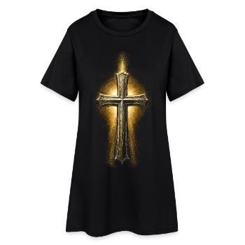 Aumônier, clerc, pasteur - Robe T-shirt Femme - noir - Devant