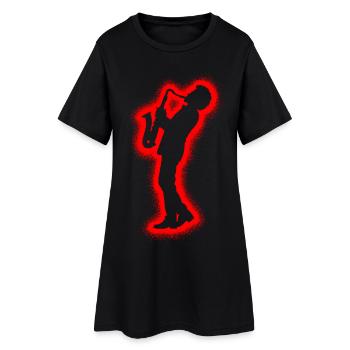 Saxophonist Saxofon Herren Jungen Saxophon Kinder - Frauen T-Shirt-Kleid - Schwarz - Vorne