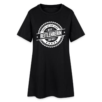 Beste Reitlehrerin - Frauen T-Shirt-Kleid - Schwarz - Vorne