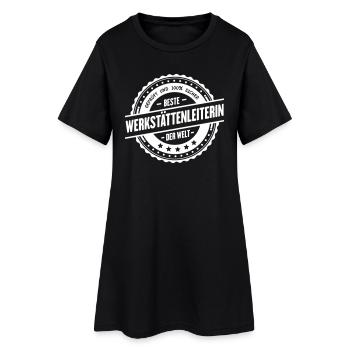 Beste Werkstättenleiterin - Frauen T-Shirt-Kleid - Schwarz - Vorne