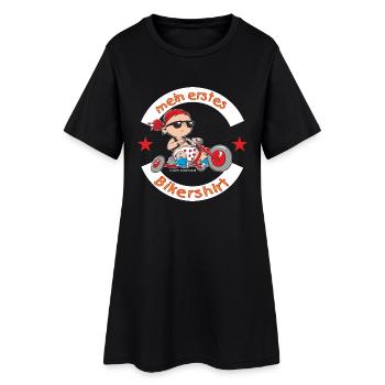 CD - mein erstes Biker Shirt - Motorrad Design für - Frauen T-Shirt-Kleid - Schwarz - Vorne