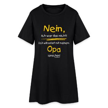 Ich war das nicht - Opa sprechen - RAHMENLOS Baby - Frauen T-Shirt-Kleid - Schwarz - Vorne