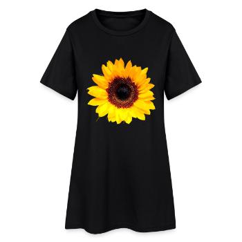 Tournesol / Sun Flower - Robe T-shirt Femme - noir - Devant