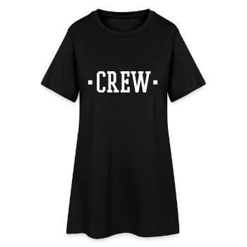 CREW - Frauen T-Shirt-Kleid - Schwarz - Vorne
