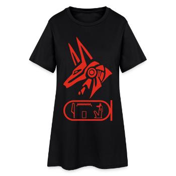 Dieu Anubis (rouge) - Robe T-shirt Femme - noir - Devant