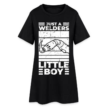 Drôle de garçon soudeur - Robe T-shirt Femme - noir - Devant