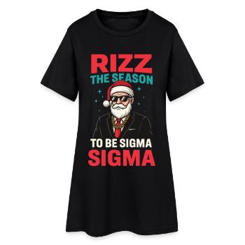 Rizz Christmas Sigma Santa Santa Claus Gen Z - Robe T-shirt Femme - noir - Devant