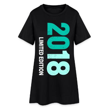 Cadeau du 8e anniversaire du garçon 8 ans 2018 - Robe T-shirt Femme - noir - Devant