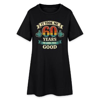 60 Ans Pour Être Aussi Beau - Humour Anniversaire - Robe T-shirt Femme - noir - Devant