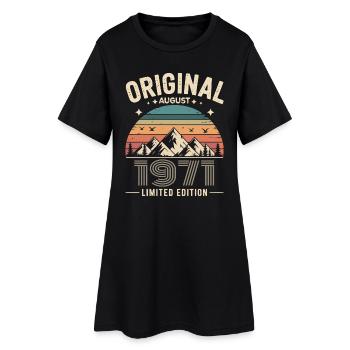 août 1971 – Légende des sommets et montagnes - Robe T-shirt Femme - noir - Devant