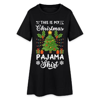 Drôle de t-shirt de Noël cadeau de Noël - Robe T-shirt Femme - noir - Devant