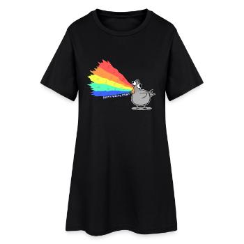 Zaubertaube MP - Frauen T-Shirt-Kleid - Schwarz - Vorne