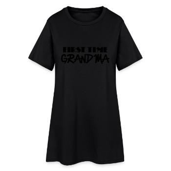 First time grandma - Frauen T-Shirt-Kleid - Schwarz - Vorne