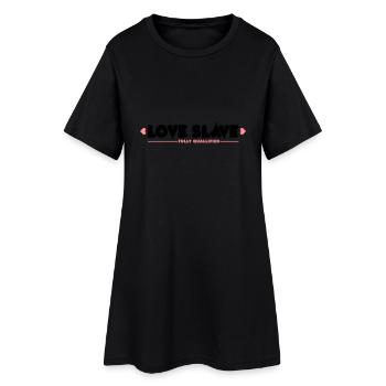 Love Slave 2c - Frauen T-Shirt-Kleid - Schwarz - Vorne