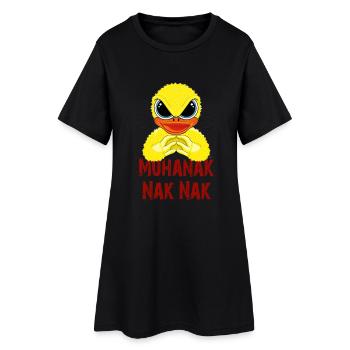 Alpha-Ente - Frauen T-Shirt-Kleid - Schwarz - Vorne