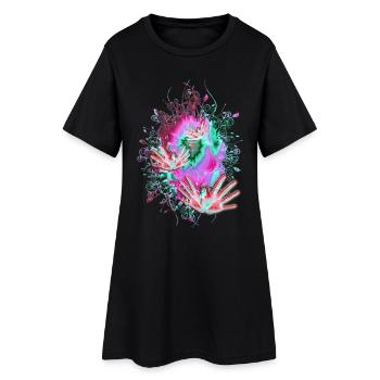 MAINS DE VOL - Robe T-shirt Femme - noir - Devant