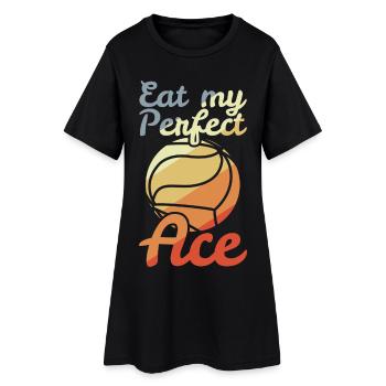Blague de volleyball - Robe T-shirt Femme - noir - Devant