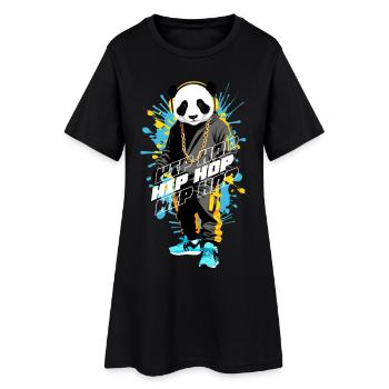 Hip Hop Panda - Robe T-shirt Femme - noir - Devant