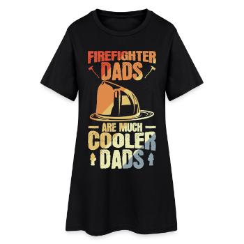 Les pères pompiers sont les pères les plus cool - Robe T-shirt Femme - noir - Devant