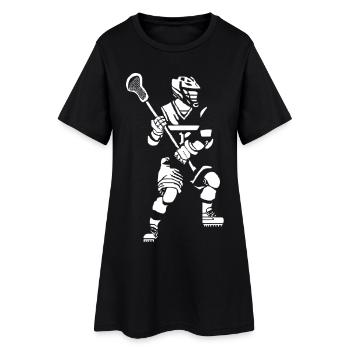Joueur de crosse Pixel Art - Robe T-shirt Femme - noir - Devant
