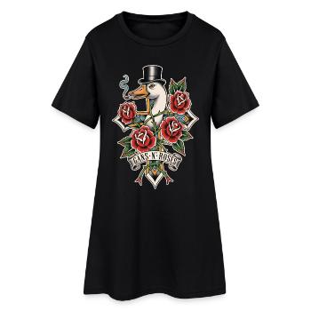 Goose N Roses - Women’s T-Shirt Dress - black - Front
