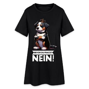 Bevor Du Fragst Nein Appenzeller Sennenhund  - Frauen T-Shirt-Kleid - Schwarz - Vorne