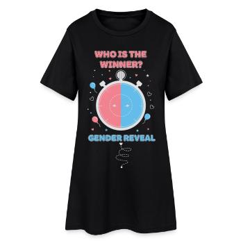 Révélation du sexe : Qui est le gagnant de la baby shower - Robe T-shirt Femme - noir - Devant