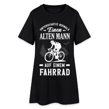 Alter Mann Rennrad Radsport Opa Lustiger Spruch - Frauen T-Shirt-Kleid - Schwarz - Vorne