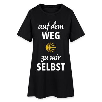Auf dem Weg zu mir selbst | Jakobsweg, Pilger - Frauen T-Shirt-Kleid - Schwarz - Vorne