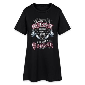 Bin tätowierte Mama - Frauen T-Shirt-Kleid - Schwarz - Vorne