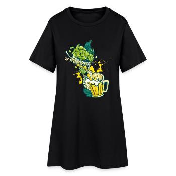 Hopfen Malz Craft Bier Krug Alkohol Hobbybrauer - Frauen T-Shirt-Kleid - Schwarz - Vorne