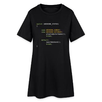JAVA CODE - SWITCH - GAMING ON WEEKENDS - Robe T-shirt Femme - noir - Devant