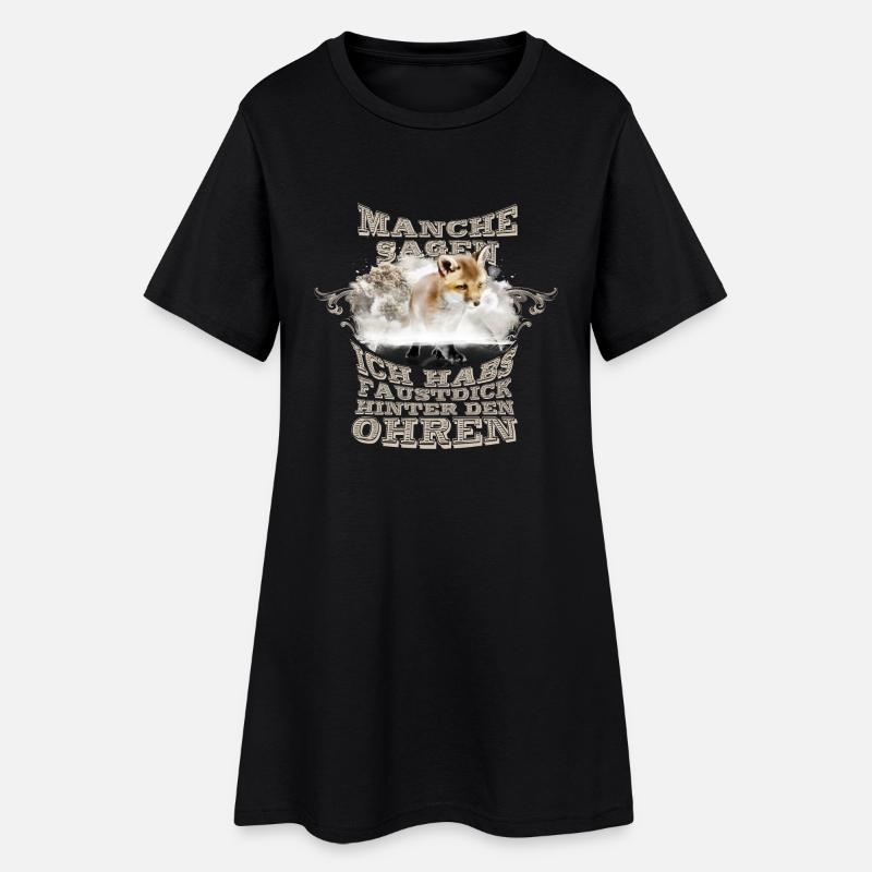fuchs faustdick bengel - Frauen T-Shirt-Kleid - Schwarz