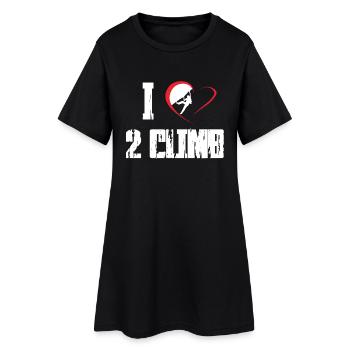 Klettern Felsklettern Freeclimbing - Frauen T-Shirt-Kleid - Schwarz - Vorne