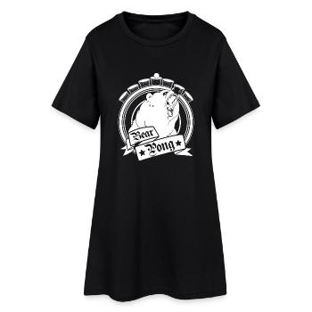BearPong - Frauen T-Shirt-Kleid - Schwarz - Vorne