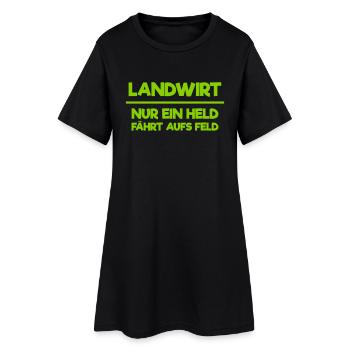 Landwirt Shirt - Lustiges Bauer Bäuerin Geschenk - Frauen T-Shirt-Kleid - Schwarz - Vorne