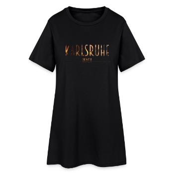 Karlsruhe Beach - Frauen T-Shirt-Kleid - Schwarz - Vorne