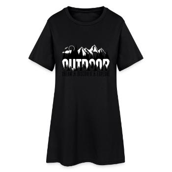 Outdoor - Dream Discover Explore - Women’s T-Shirt Dress - black - Front